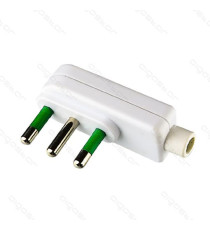 SPINA PIATTA 16A 250V 2P+T NERA MAX 1500W - TIPO ITALIANA - COSTRUITA CON MATERIALI DI ALTA QUALITA' - CERTIFICAZIONE CE