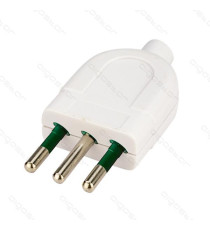 SPINA DRITTA 16A 250V 2P+T BIANCA MAX 1500W - TIPO ITALIANA - COSTRUITA CON MATERIALI DI ALTA QUALITA' - CERTIFICAZIONE CE