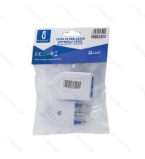 SPINA DRITTA 10A 250V 2P+T BIANCA MAX 1500W - TIPO ITALIANA - COSTRUITA CON MATERIALI DI ALTA QUALITA' - CERTIFICAZIONE CE