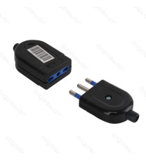 PRESA + SPINA 16A 250V 2P+T BIANCA MAX 1500W - TIPO ITALIANA - COSTRUITA CON MATERIALI DI ALTA QUALITA' - CERTIFICAZIONE CE