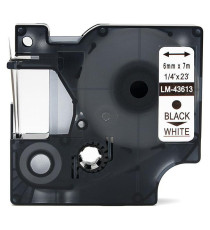CASSETTA NASTRO D43613 6mmX7m BIANCO COMPATIBILE PER DYMO-500TS Eletronic labelling ETICHETTE  D43613 S0720780 CASSETTA NASTRO D43613 6mmX7m BIANCO COMPATIBILE PER DYMO-500TS Eletronic labelling ETICHETTE  D43613 S0720780