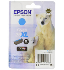 ORIGINALE EPSON T2631 NERA PHOTO C13T26314012 EPSON EXPRESSION PREMIUM XP600 XP605 XP700 XP800 26XL CAPACITA' 8.7ML 400 PAGINE