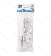 CAVO ANTENNA TV 3MT MASCHIO/FEMMINA BIANCO CERTIFICAZIONE CE 