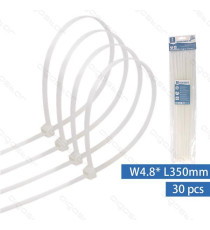 FASCETTA FERMACAVO IN NYLON 4,8mmX350mm GIALLA - CONFEZIONE DA 30 PEZZI - NYLON 66 - FASCETTE FERMACAVI FASCETTA FERMACAVO IN NYLON 4,8mmX350mm GIALLA - CONFEZIONE DA 30 PEZZI - NYLON 66 - FASCETTE FERMACAVI