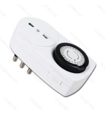 PRESA TEMPORIZZATA CON TIMER MECCANICO GIORNALIERO PRESA 16A Max 3680W - MISURA L7.2*W8.7*H11.8cm PRESA TEMPORIZZATA CON TIMER MECCANICO GIORNALIERO PRESA 16A Max 3680W - MISURA L7.2*W8.7*H11.8cm