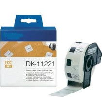 ETICHETTE BROTHER DK11221 23mmX23mm COMPATIBILI BIANCHE ROTOLO DA 1000 PZ PER BROTHER QL1000 1050 1060 WHITE DK-11221