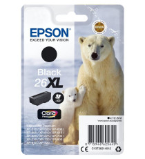 ORIGINALE EPSON T2631 NERA PHOTO C13T26314012 EPSON EXPRESSION PREMIUM XP600 XP605 XP700 XP800 26XL CAPACITA' 8.7ML 400 PAGINE