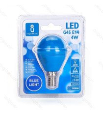 LAMPADINA LED LUCE ROSSA A5 G45 4W ATTACCO E14 - GRANDE ANGOLO 230 MISURA D45*H80mm (EQUIVALENTE A 30W AD INCADESCENZA)