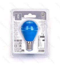 LAMPADINA LED LUCE ROSSA A5 G45 4W ATTACCO E14 - GRANDE ANGOLO 230 MISURA D45*H80mm (EQUIVALENTE A 30W AD INCADESCENZA)