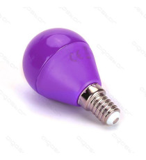 LAMPADINA LED LUCE ARANCIONE A5 G45 4W ATTACCO E14 - GRANDE ANGOLO 230 MISURA D45*H80mm (EQUIVALENTE A 30W AD INCADESCENZA)