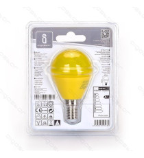 LAMPADINA LED LUCE VIOLA A5 G45 4W ATTACCO E14 - GRANDE ANGOLO 230 MISURA D45*H80mm (EQUIVALENTE A 30W AD INCADESCENZA)