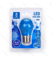 LAMPADINA LED LUCE ROSSA A5 G45 4W ATTACCO E27 - GRANDE ANGOLO 230 MISURA D45*H80mm (EQUIVALENTE A 30W AD INCADESCENZA)