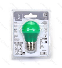 LAMPADINA LED LUCE BLU A5 G45 4W ATTACCO E27 - GRANDE ANGOLO 230 MISURA D45*H80mm (EQUIVALENTE A 30W AD INCADESCENZA)