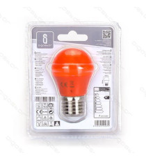 LAMPADINA LED LUCE VERDE A5 G45 4W ATTACCO E27 - GRANDE ANGOLO 230 MISURA D45*H80mm (EQUIVALENTE A 30W AD INCADESCENZA)