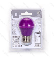 LAMPADINA LED LUCE ARANCIONE A5 G45 4W ATTACCO E27 - GRANDE ANGOLO 230 MISURA D45*H80mm (EQUIVALENTE A 30W AD INCADESCENZA)