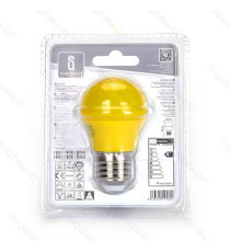 LAMPADINA LED LUCE VIOLA A5 G45 4W ATTACCO E27 - GRANDE ANGOLO 230 MISURA D45*H80mm (EQUIVALENTE A 30W AD INCADESCENZA)