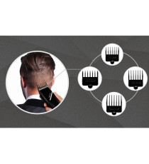 TAGLIACAPELLI E REGOLABARBA ELETTRICO NERO 15W - 4 PETTINI GUIDA DI DIVERSE MISURE - MOTORE POTENTE - CERTIFICATO AIGOSTAR TAGLIACAPELLI E REGOLABARBA ELETTRICO NERO 15W - 4 PETTINI GUIDA DI DIVERSE MISURE - MOTORE POTENTE - CERTIFICATO AIGOSTAR