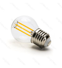 LAMPADINA LED FILAMENTO G45 4W ATTACCO E14 470 LUMEN 2700K LUCE CALDA D45*H78mm ANGOLO 360 GRADI EQUIVALE A 40W AD INCADESCENZA LAMPADINA LED FILAMENTO G45 4W ATTACCO E14 470 LUMEN 2700K LUCE CALDA D45*H78mm ANGOLO 360 GRADI EQUIVALE A 40W AD INCADESCENZA