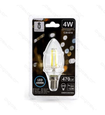LAMPADINA LED FILAMENTO G45 4W ATTACCO E14 470 LUMEN 2700K LUCE CALDA D45*H78mm ANGOLO 360 GRADI EQUIVALE A 40W AD INCADESCENZA