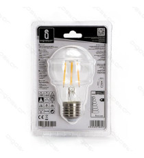LAMPADINA LED FILAMENTO A60 4W ATTACCO E27 470 LUMEN 2700K LUCE CALDA D60*H105mm ANGOLO 360 GRADI EQUIVALE A 40W AD INCADESCENZA