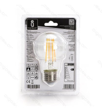 LAMPADINA LED FILAMENTO A60 4W ATTACCO E27 470 LUMEN 2700K LUCE CALDA D60*H105mm ANGOLO 360 GRADI EQUIVALE A 40W AD INCADESCENZA