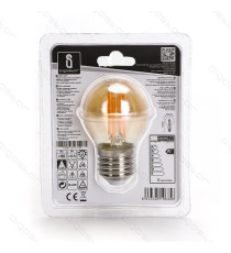 LAMPADINA LED FILAMENTO AMBRATA G45 4W ATTACCO E14 420 LUMEN 2200K LUCE CALDA D45*H78mm ANGOLO 360° EQUIVALE 37W INCADESCENZA LAMPADINA LED FILAMENTO AMBRATA G45 4W ATTACCO E14 420 LUMEN 2200K LUCE CALDA D45*H78mm ANGOLO 360° EQUIVALE 37W INCADESCENZA