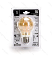 LAMPADINA LED FILAMENTO AMBRATA G45 4W ATTACCO E27 420 LUMEN 2200K LUCE CALDA D45*H73mm ANGOLO 360° EQUIVALE 37W INCADESCENZA