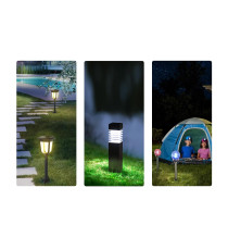 LAMPADA SOLARE DA GIARDINO LED  0,08W 1,5 LUMEN 6500K LUCE FREDDA L125*W125*H366mm 2V - LAMPADE SOLARE IMPERMEABILE IN ACCIAIO LAMPADA SOLARE DA GIARDINO LED  0,08W 1,5 LUMEN 6500K LUCE FREDDA L125*W125*H366mm 2V - LAMPADE SOLARE IMPERMEABILE IN ACCIAIO