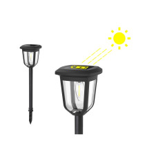 LAMPADA SOLARE DA GIARDINO LED  0,08W 1,5 LUMEN 6500K LUCE FREDDA L125*W125*H366mm 2V - LAMPADE SOLARE IMPERMEABILE IN ACCIAIO