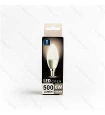 LAMPADINA LED A5 C37 6W ATTACCO E14 COLOR BOX 500 LUMEN 6400K LUCE FREDDA - ANGOLO 280 D37*H100mm EQUIVALE 50W INCANDESCENZA LAMPADINA LED A5 C37 6W ATTACCO E14 COLOR BOX 500 LUMEN 6400K LUCE FREDDA - ANGOLO 280 D37*H100mm EQUIVALE 50W INCANDESCENZA