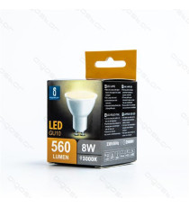 FARETTO LED GU10 A5 6W 390 LUMEN - 3000K LUCE CALDA MISURA D50*H55mm CRI? 80ra 220 - 240v FARETTO LED GU10 A5 6W 390 LUMEN - 3000K LUCE CALDA MISURA D50*H55mm CRI? 80ra 220 - 240v