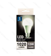 LAMPADINA LED A5 A60 15W ATTACCO E27 1200 LUMEN COLOR BOX 6400K LUCE FREDDA MISURA D60*H119mm EQUIVALE 120W INCANDESCENZA LAMPADINA LED A5 A60 15W ATTACCO E27 1200 LUMEN COLOR BOX 6400K LUCE FREDDA MISURA D60*H119mm EQUIVALE 120W INCANDESCENZA