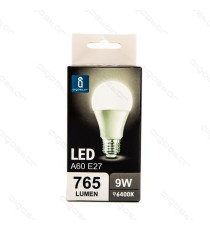 LAMPADINA LED A5 A60 10W ATTACCO E27 850 LUMEN COLOR BOX 6400K LUCE FREDDA MISURA D60*H109mm EQUIVALE 85W INCANDESCENZA LAMPADINA LED A5 A60 10W ATTACCO E27 850 LUMEN COLOR BOX 6400K LUCE FREDDA MISURA D60*H109mm EQUIVALE 85W INCANDESCENZA