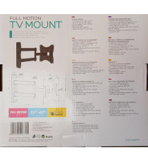 SUPPORTO STAFFA PORTA TV OMEGA OUTV200FM DA 23 A 42 POLLICI FULL MOTION GRIP - DA 23" A 42" - PORTATA 30KG VESA MAX 200x200MM