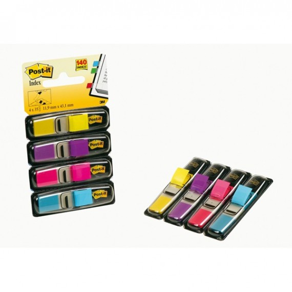 Segnapagina Post it Index Mini - 683-4AB - 12 x 43,1 mm - 4 colori v