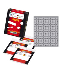 Etichetta adesiva argento tonda D10mm (10fogli x 120etichette) markin Etichetta adesiva argento tonda D10mm (10fogli x 120etichette) markin