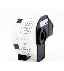 ETICHETTE DK11220 39mmX48mt COMPATIBILI BIANCHE ROTOLO CONTINUO PER BROTHER P-Touch QL500,550,570,580,710 DK-11220 CON SUPPORTO
