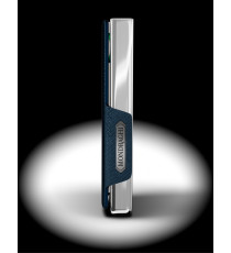 Porta tessere Mondraghi ELEGANCE CUT BLUE,mini wallet in pelle con protezione RFID,fino a 9 tessere + banconote Made in Italy