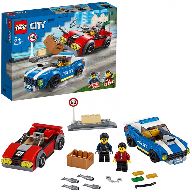 Striscione Lego city polizia - 02 - carta cm 140x100 personalizzato