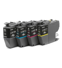 PACK ORIGINALE BROTHER LC421VAL 4 CARTUCCE ORIGINALI PER BROTHER DCP-J1050DW,J1140DW,MFC-J1010DW LC-421BK-C-M-Y 200 PAGINE CAD. PACK ORIGINALE BROTHER LC421VAL 4 CARTUCCE ORIGINALI PER BROTHER DCP-J1050DW,J1140DW,MFC-J1010DW LC-421BK-C-M-Y 200 PAGINE CAD.
