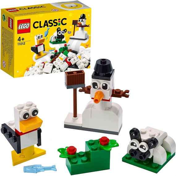 Lego Classic - Mattoncini Bianchi Creativi - Set di Costruzioni per Bambini  con Pupazzo di Neve, Pecora - 11012