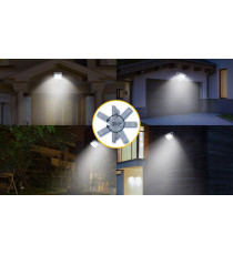 FARO LED SLIM BIANCO 50W CON SENSORE MOVIMENTO 4500 LUMEN 6400K LUCE FREDDA -IN ALLUMINIO- IP65 L211*W245*H56mm FARO LED SLIM BIANCO 50W CON SENSORE MOVIMENTO 4500 LUMEN 6400K LUCE FREDDA -IN ALLUMINIO- IP65 L211*W245*H56mm