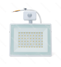 FARO LED SLIM BIANCO 50W CON SENSORE MOVIMENTO 4500 LUMEN 6400K LUCE FREDDA -IN ALLUMINIO- IP65 L211*W245*H56mm FARO LED SLIM BIANCO 50W CON SENSORE MOVIMENTO 4500 LUMEN 6400K LUCE FREDDA -IN ALLUMINIO- IP65 L211*W245*H56mm