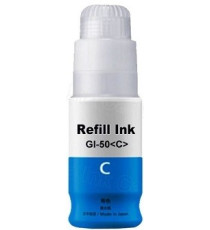 Flacone Inchiostro Compatibile Canon GI-50 C Ciano Dye 70 ml per PIXMA G5050 G6050 G7050 – Sostituisce 3403C001