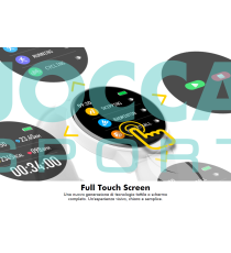 SMARTWATCH JOCCA SPORT 2049A BLU - TOUCH SCREEN - BLUETOOTH 4.0 - 10GG DI AUTONOMIA OROLOGIO ATTIVITA' SPORT FREQUENZA CARDIACA
