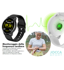 SMARTWATCH JOCCA SPORT 2049A BLU - TOUCH SCREEN - BLUETOOTH 4.0 - 10GG DI AUTONOMIA OROLOGIO ATTIVITA' SPORT FREQUENZA CARDIACA