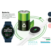 SMARTWATCH JOCCA SPORT 2049A BLU - TOUCH SCREEN - BLUETOOTH 4.0 - 10GG DI AUTONOMIA OROLOGIO ATTIVITA' SPORT FREQUENZA CARDIACA