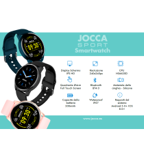 SMARTWATCH JOCCA SPORT 2049A BLU - TOUCH SCREEN - BLUETOOTH 4.0 - 10GG DI AUTONOMIA OROLOGIO ATTIVITA' SPORT FREQUENZA CARDIACA