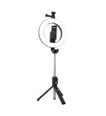 ASTA SUPPORTO SELFIE LINQ ZP9006 CON RING LIGHT - LUCE LED AD ANELLO 6" 10W SMARTPHONE TELECOMANDO LUCE CALDA,FREDDA,BIANCA