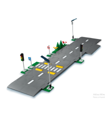 Lego City - Piattaforme Stradali - Lego 60304 con lampioni, semafori , cartelli, segnali e alberi Anni 5+ 112pz